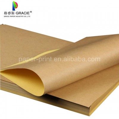 Blank brown A4 kraft adhesive paper label for laser printer