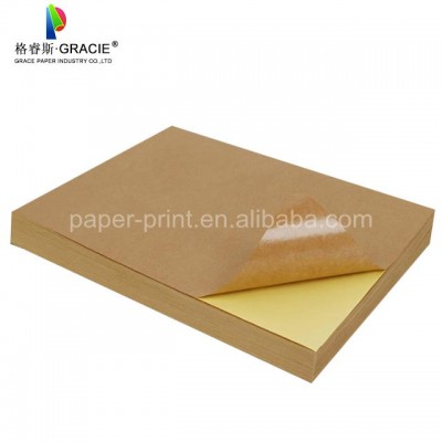 China A4 Size Kraft Paper Release Thermal Self Adhesive Label Sheet