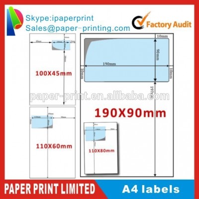 Single Integrated Label (Laser/Inkjet label, A4 label paper, A4 label)