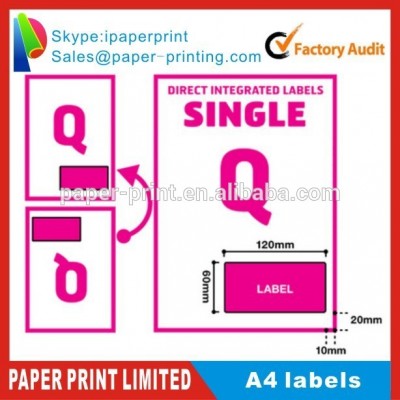 A4 INTEGRATED INVOICE PAPER PEEL OFF STICKY LABEL